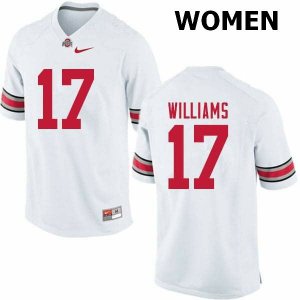 NCAA Ohio State Buckeyes Women's #17 Alex Williams White Nike Football College Jersey ZNU3745IF